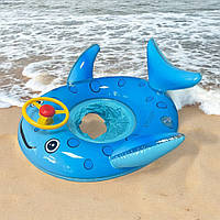 Дитяче коло для плавання Рибка, надувне, 72x63см, Блакитний