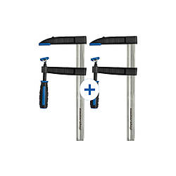 Класична F-подібна струбцина Sauter 300x120 мм з чавунними губками, 2 шт.