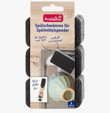 Губки для миття посуду Profissimo Geschirr-und Topfschwamme запаски 3 шт, фото 1