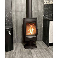 Піч твердопаливна Plamen Aria, 8 кВт, чавунна, чорна