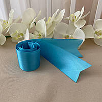 Стрічка 5 см. для новонароджених Блакитний Атлас арт.271385  3 м.(р)