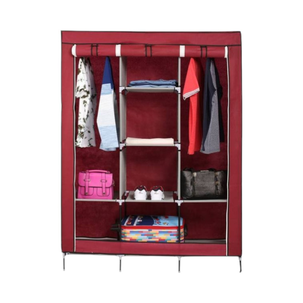 Шафа для одягу тканинна Multifunctional Storage Wardrobe Червона, фото 1