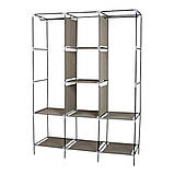 Шафа для одягу тканинна Multifunctional Storage Wardrobe Червона, фото 3