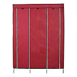 Шафа для одягу тканинна Multifunctional Storage Wardrobe Червона, фото 4