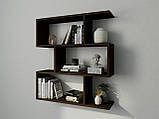 Полиця навісна на стіну IdealMebel Тренд 16, книжкова полиця, декоративна полиця в кімнату, будинок., фото 4