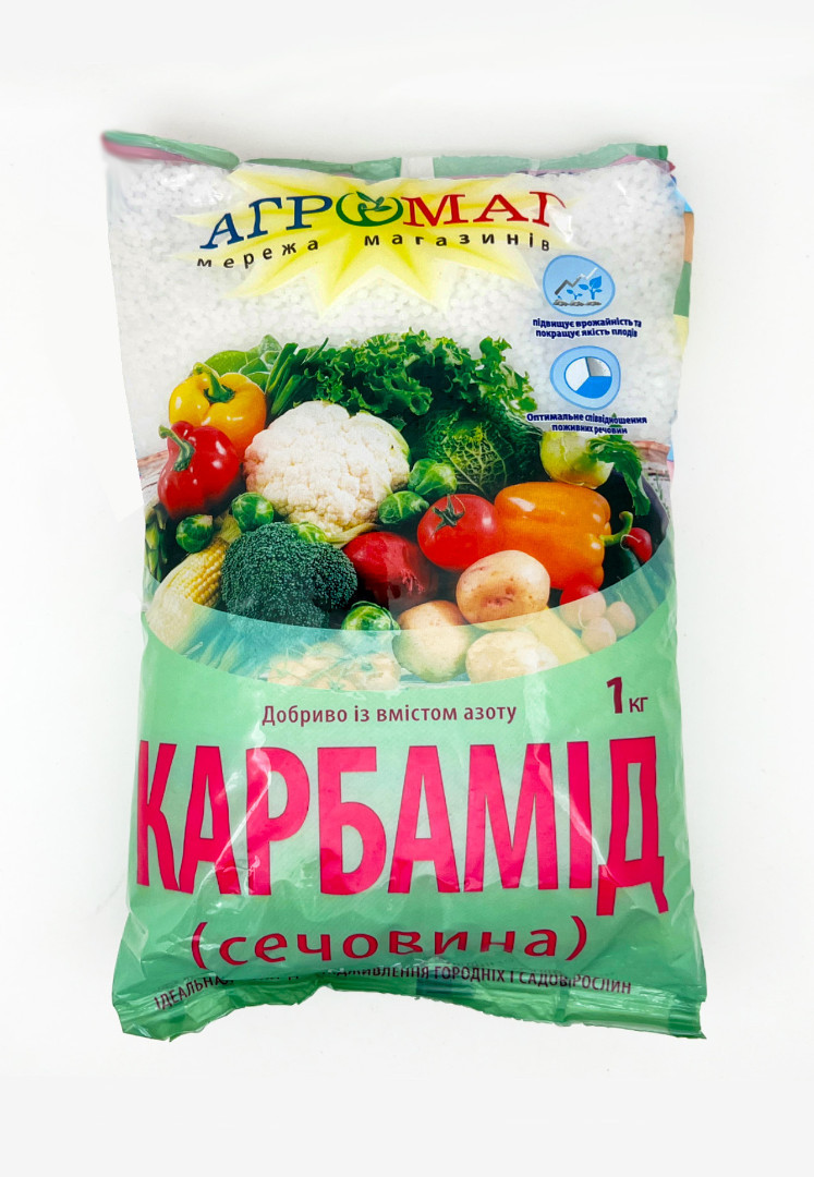 🌱 Карбамід (сечовина) – азотне добриво, 1 кг. Відіграє ключову роль у рості та розвитку рослин, фото 1