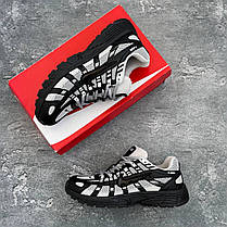 Чоловічі кросівки Nike P6000 Grey Black Найк П6000 сірі з чорним шкіра сітка чоловіче взуття демісезон, фото 4