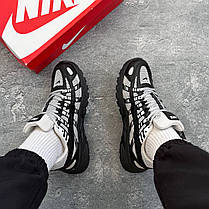 Чоловічі кросівки Nike P6000 Grey Black Найк П6000 сірі з чорним шкіра сітка чоловіче взуття демісезон, фото 3