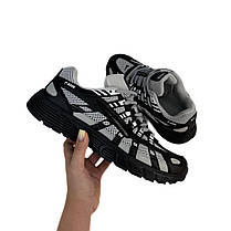 Чоловічі кросівки Nike P6000 Grey Black Найк П6000 сірі з чорним шкіра сітка чоловіче взуття демісезон, фото 5