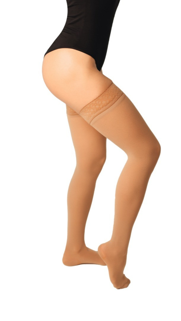 Панчохи компресійні Veinax Microtrans бежеві довгі 2 клас, фото 1