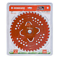Диск для тримера 255×25.4 мм, 40Т з побідитовими напайками та підрізом трави Rebiner