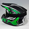 Мото шолом Ендуро Pit bike green Sparck + окуляри в подарунок, фото 3