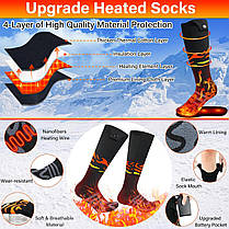 Термошкарпетки OTSEZE 3,7V 5000mAh з акумулятором, керовані через додаток, для чоловіків і жінок, фото 2