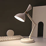 Акумуляторна настільна лампа LD-1025 на підставці для освітлення робочого місця (USB в комплекті) Білий, фото 3