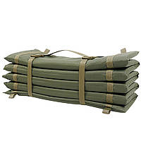 Розкладний каремат хакі посилений (20мм+стропа) К-2