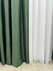 Однотонна лляна плетена штора "Asil" з підкладкою blackout, колір зелений, фото 8