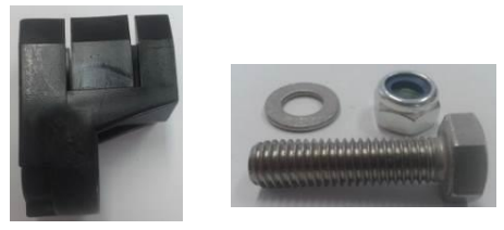 Кріплення для 1 лапи вентилятора для шахти Ø630мм, нержавіюча сталь, обладнання та запчастини для птахівництва, фото 1