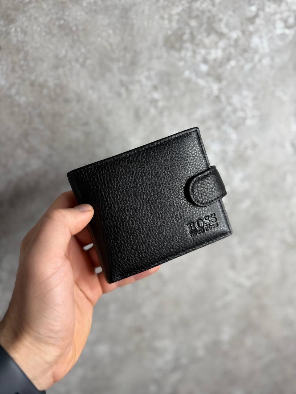 Чоловічий чорний портмоне Хьюго Босс, фото 1