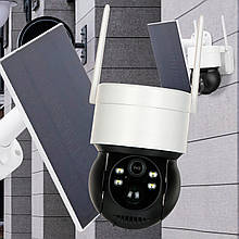 Вулична камера відеоспостереження з сонячною панеллю та передачею на телефон HX-L2004B-X2 Wi-Fi (YAB)