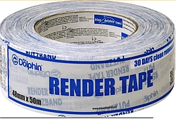 Стрічка малярна біла DOLPHIN Render Tape DT-PR для шорстких поверхонь 48 мм х 50 м