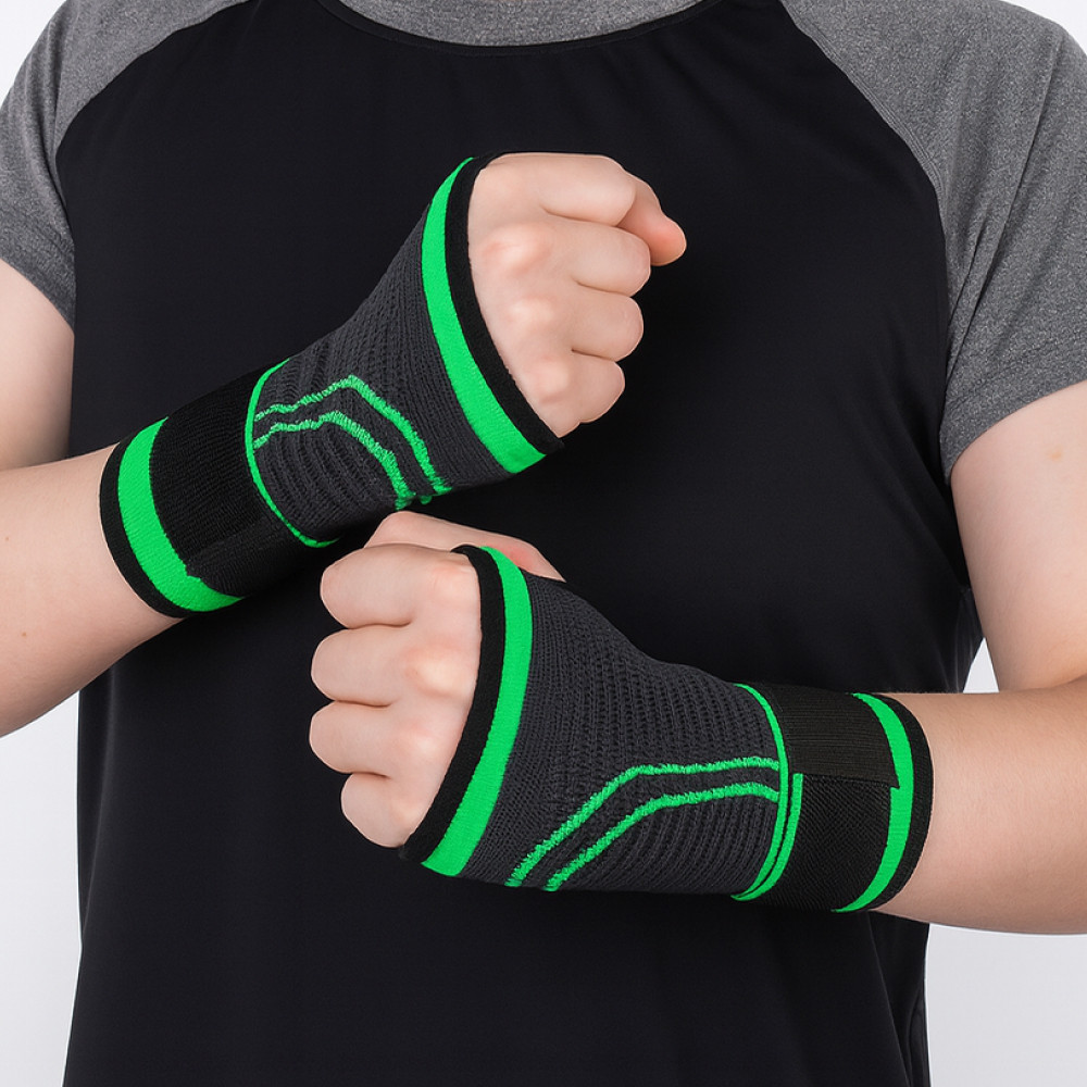 2шт Бандаж на кисть і пальці від травм і перевантажень 18х9см / Еластичний бинт для кисті / Лангетка на руку, фото 1