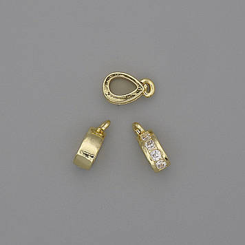 Фурнітура підкулонник d-11х3,5мм, d-отвору 5х3,5мм+- золотистий колір металу