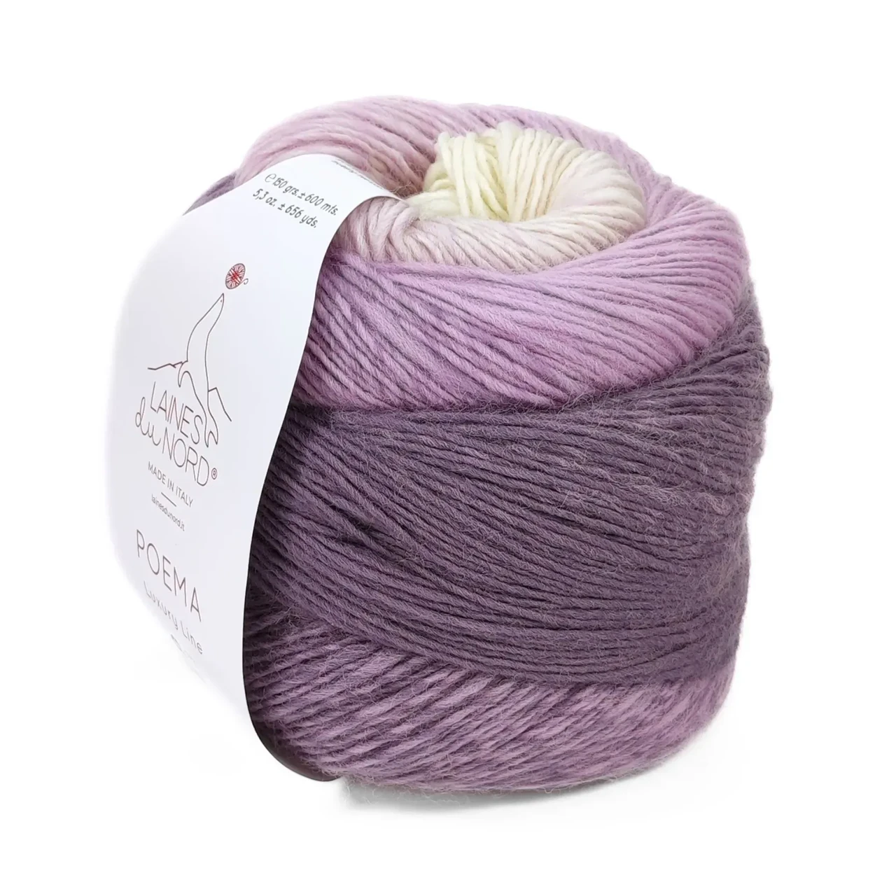 Пряжа Poema/Поема, від молочного до бузкового 307, Laines du Nord, фото 1