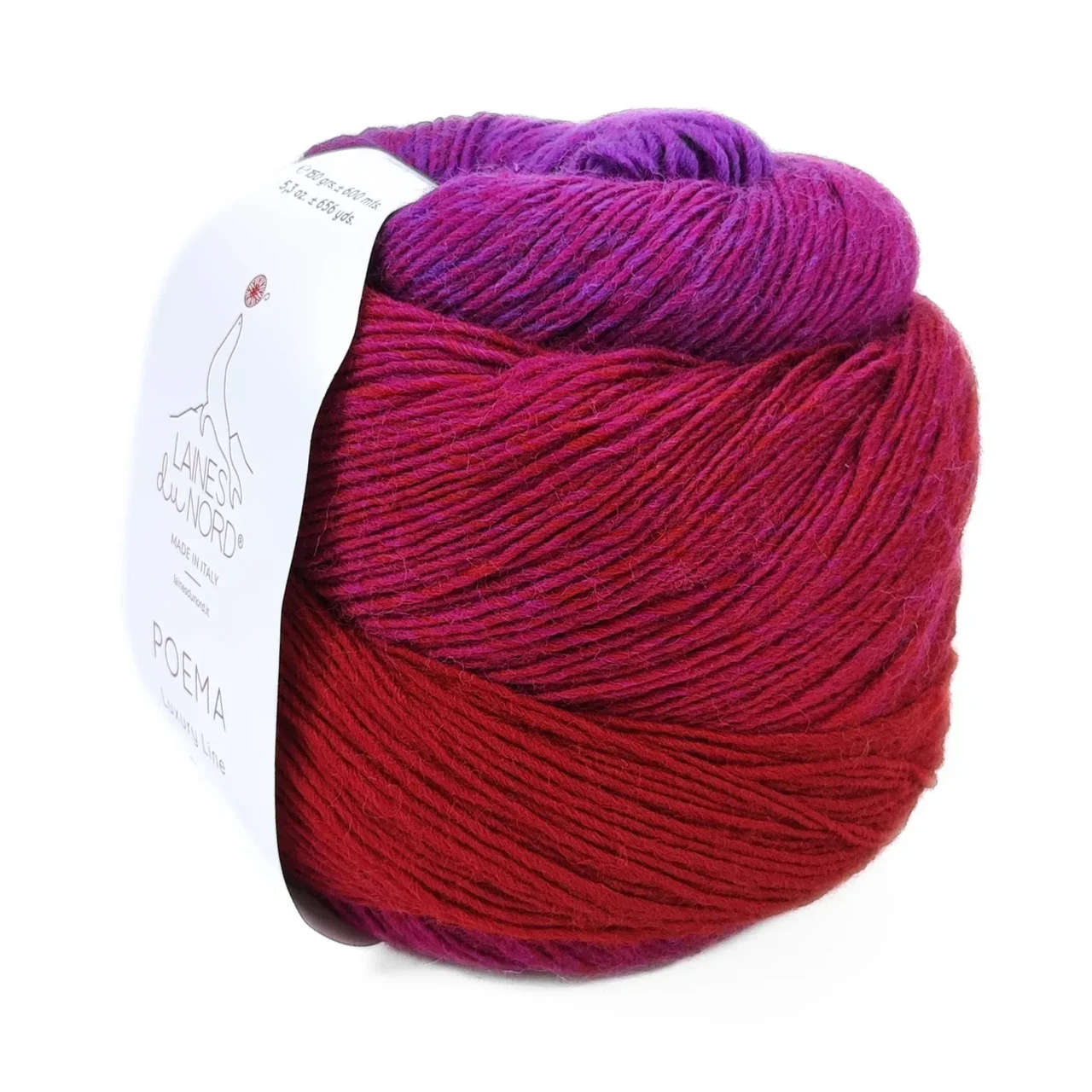 Пряжа Poema/Поема, від фіолетового до вишневого 304, Laines du Nord, фото 1