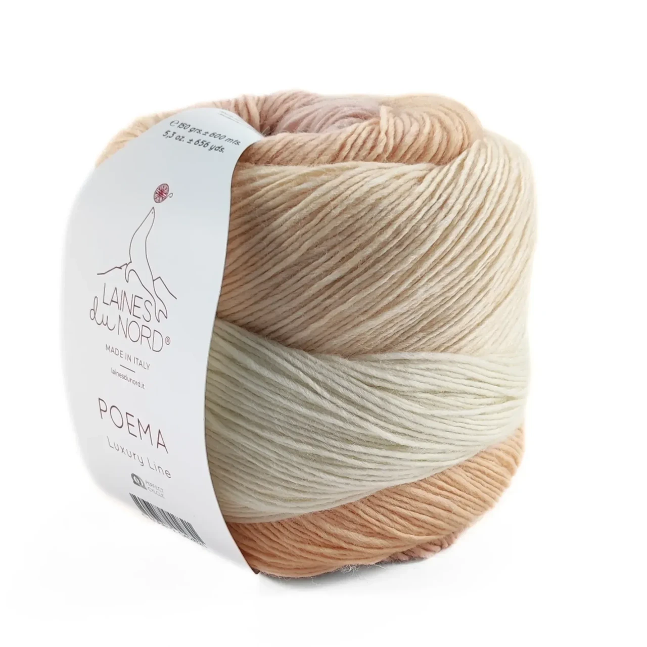 Пряжа Poema/Поема, від молочного до ніжно-рожевого 401, Laines du Nord, фото 1