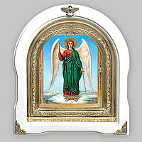 Ікона Ангела Охоронця, лик 15х18 см, у білому дерев'яному кіоті, арка