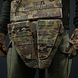 Захист паху (напашник) потрійний Kiborg з балістичним пакетом 1 клас захисту Militex Multicam, фото 6