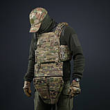 Захист паху (напашник) потрійний Kiborg з балістичним пакетом 1 клас захисту Militex Multicam, фото 8