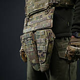 Захист паху (напашник) потрійний Kiborg з балістичним пакетом 1 клас захисту Militex Multicam, фото 9