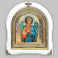Ікона Ангела Охоронця, лик 15х18 см, у білому дерев'яному кіоті, арка