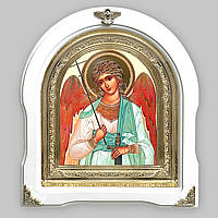 Ікона Ангела Охоронця, лик 15х18 см, у білому дерев'яному кіоті, арка