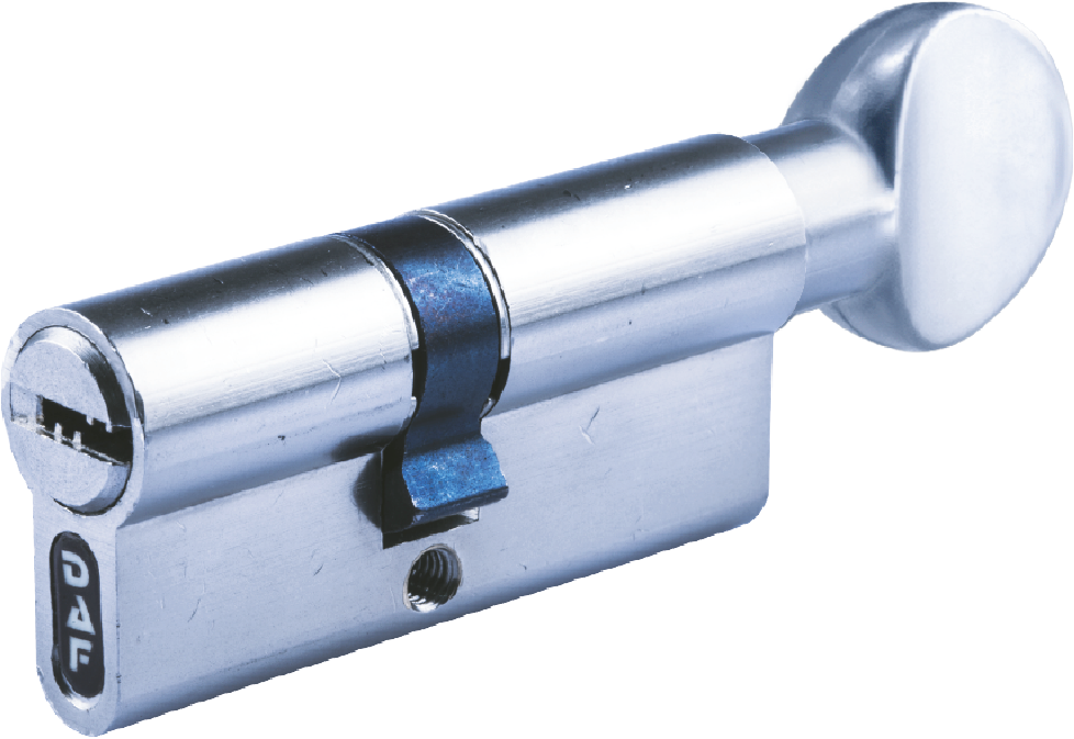 Циліндр для дверей DAF 746 ключ/тумблер сатин матовий (Туреччина)