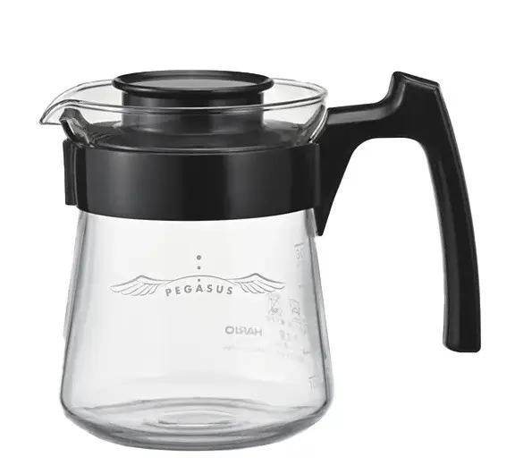 Сервер hario для заварювання кави v60 Pegasus PES-01-B з термостійкого скла, з ручкою заварник кавовий
