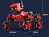 Stunt Dog Red 8-wheel robot dog Восьмиколісна трюкова собака-робот + Парогенератор + Пульт на руку, фото 3