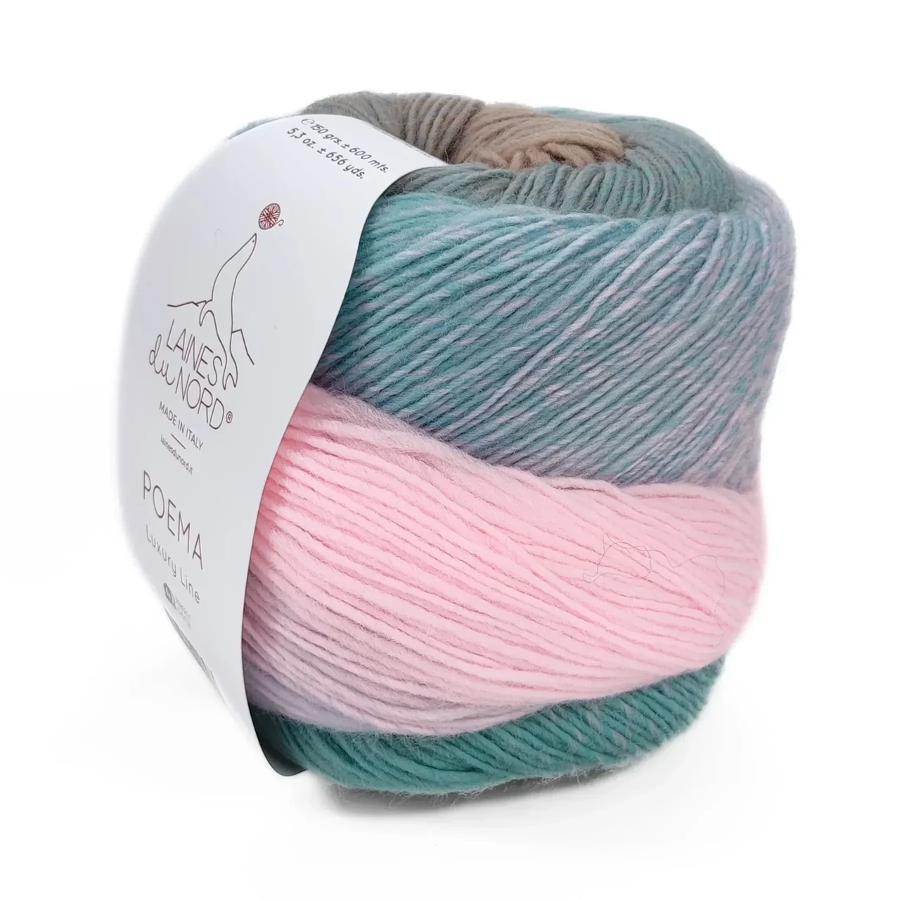 Пряжа Poema/Поема, від бірюзового до рожевого 300, Laines du Nord, фото 1