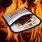 Набір вогнестійка папка-гаманець Imod 2 штуки Сіра + Чорна 20,5*13 см. Вогнетривка папка для документів, фото 2