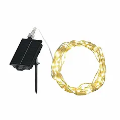 Вулична гірлянда на сонячній батареї Goldlux 3000K IP44 акумуляторна 330222