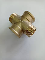 Хрестовина латунна 3/4"ВЗВЗ -фітінг для водопровідних труб