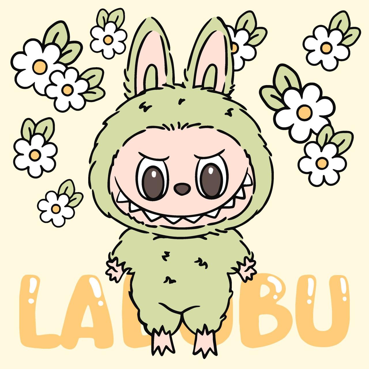 Картина за номерами Для дітей. Лабубу 25*25 см Ідейка KHO 1300, фото 1