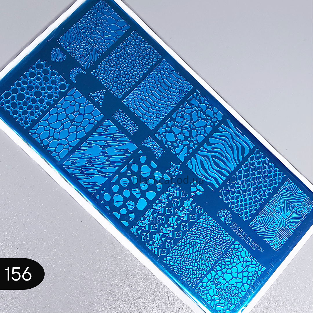 Пластина диск для стемпінгу рептилія, зебра, леопард Global №156, фото 1