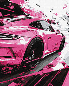 Картина за номерами Рожеве авто 40*50 см Ідейка KHO 5156
