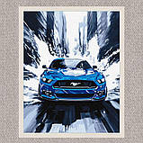 Картина за номерами Авто. Синій мустанг 30*40 см Ідейка KHO 5159, фото 2