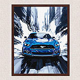Картина за номерами Авто. Синій мустанг 30*40 см Ідейка KHO 5159, фото 3