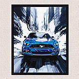 Картина за номерами Авто. Синій мустанг 30*40 см Ідейка KHO 5159, фото 4