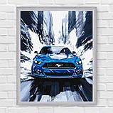Картина за номерами Авто. Синій мустанг 30*40 см Ідейка KHO 5159, фото 6
