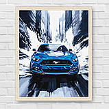 Картина за номерами Авто. Синій мустанг 30*40 см Ідейка KHO 5159, фото 7